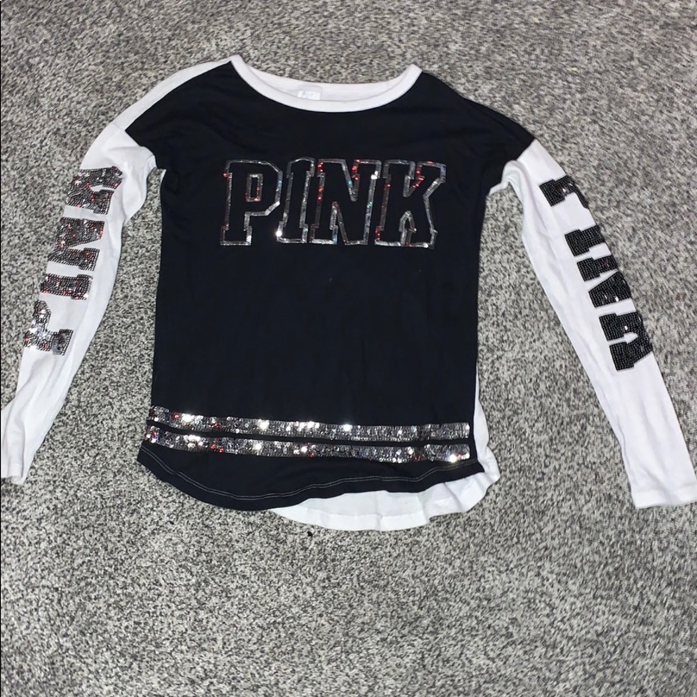 PINK sparkle long sleeve shirt